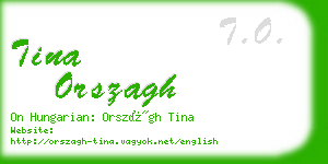 tina orszagh business card
